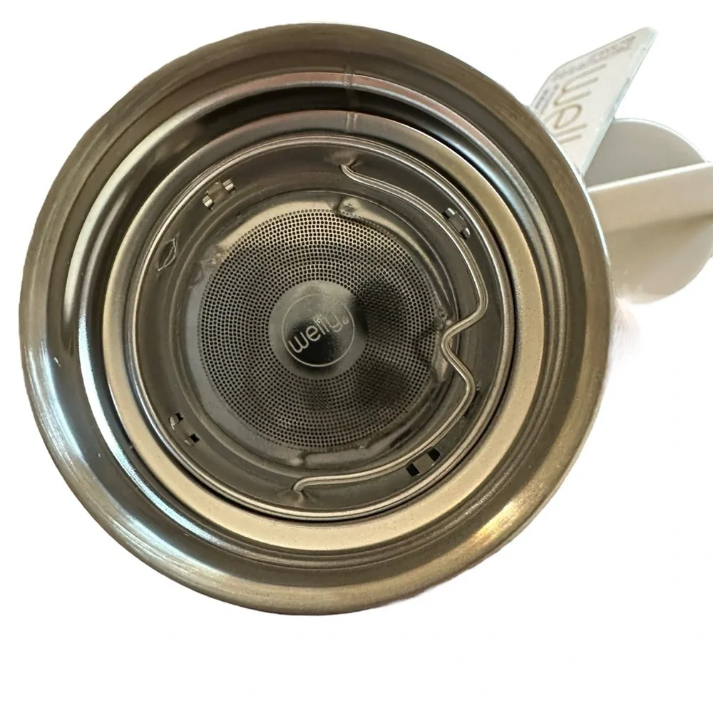 White and Tan Tea Infuser Water Bottle